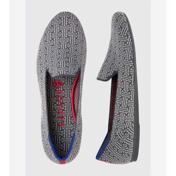 Rothy’s women’s charcoal grid round toe loafer size 8.5 - Picture 1 of 12